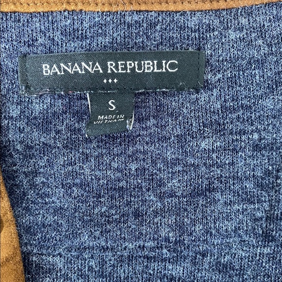 Banana Republic Henley Sweater Shirt Men's Small Blue/Gray Long Sleeve - Picture 2 of 4